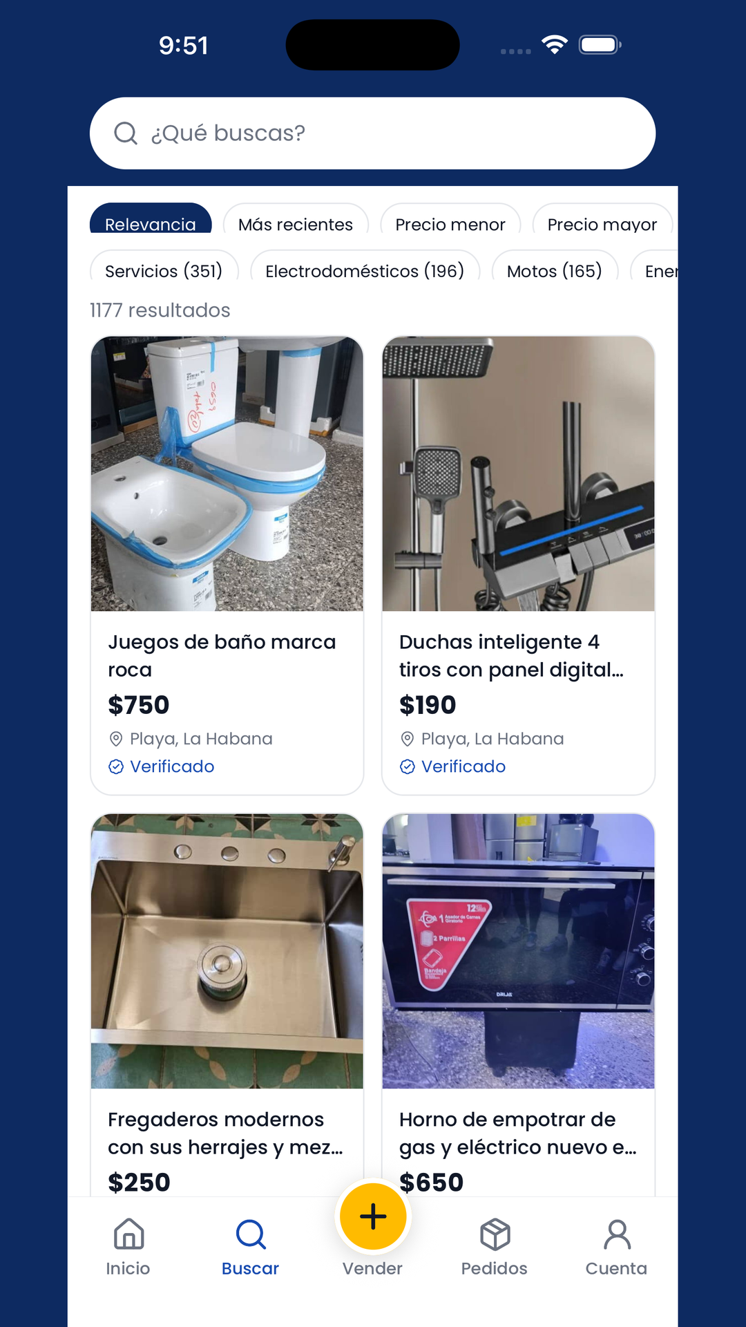 Búsqueda de productos en Revoltillo