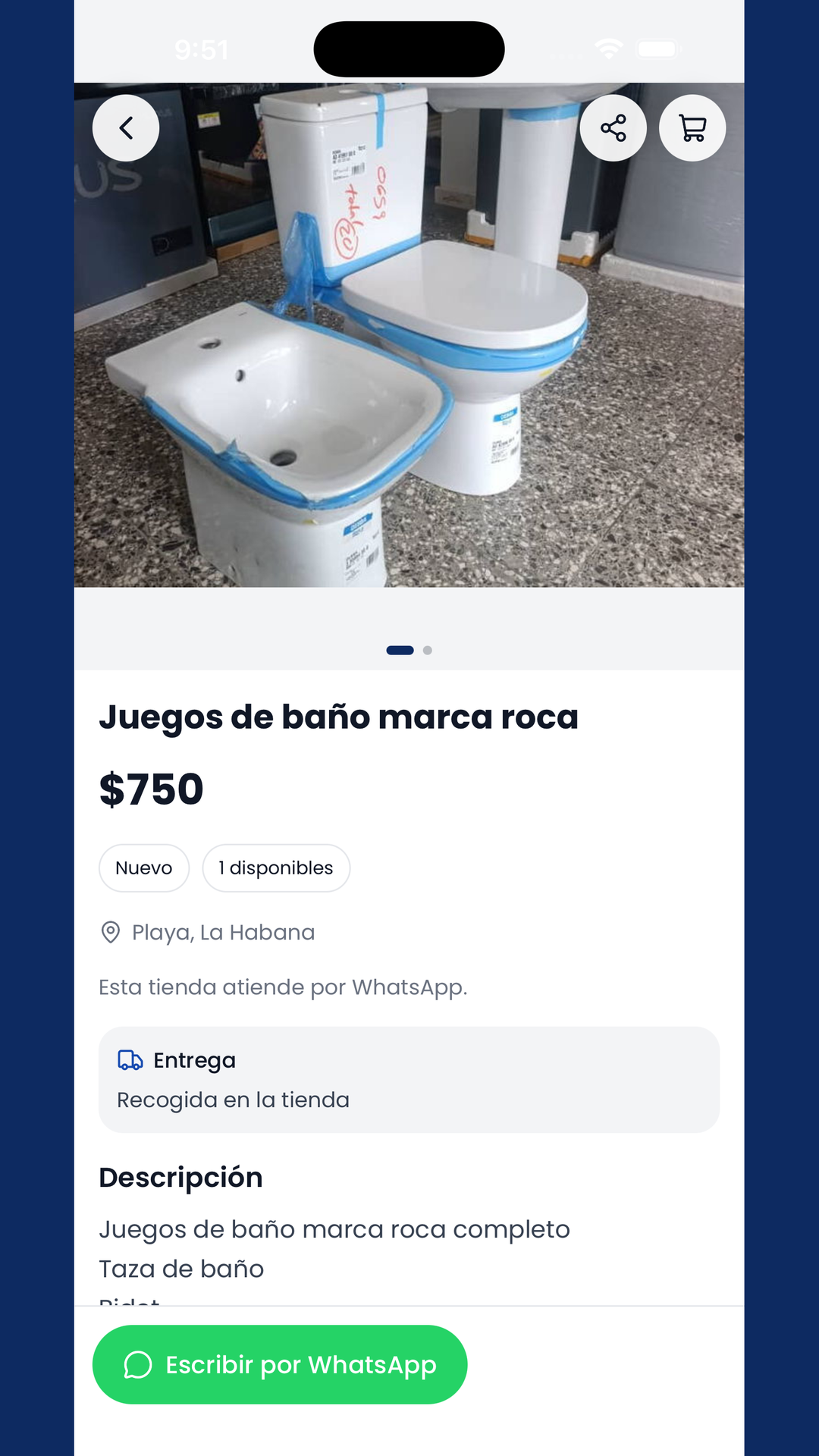 Ficha de un producto en Revoltillo